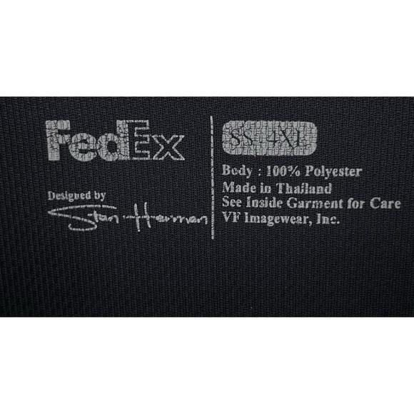 FedEx Express by Stan Herman Men’s 4XL Short Sleeve Polo Shirt Uniform Driver - Picture 4 of 4